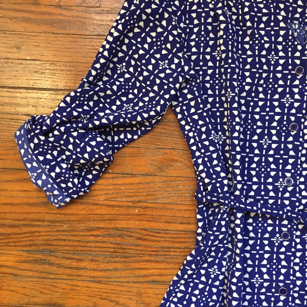 41 Hawthorn size Small Navy and White Shirt Dress